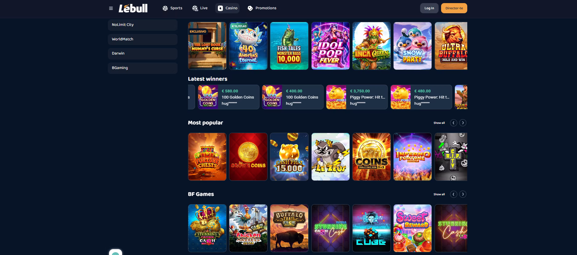 Lebull Casino Games